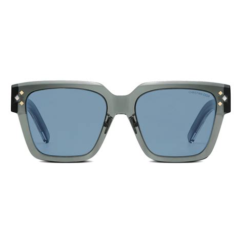 by dior 3f|CD Diamond S3F Transparent Green Square Sunglasses .